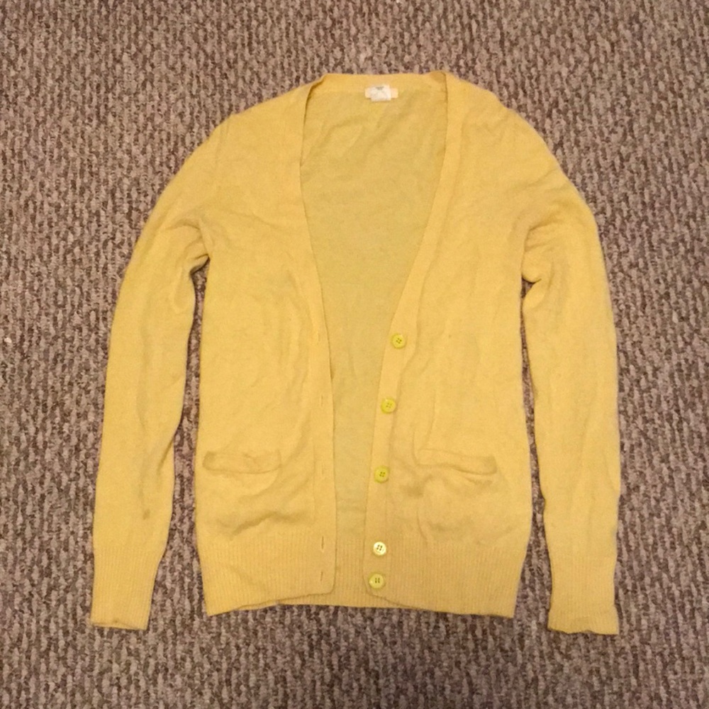 Yellow Cashmere Cardigan